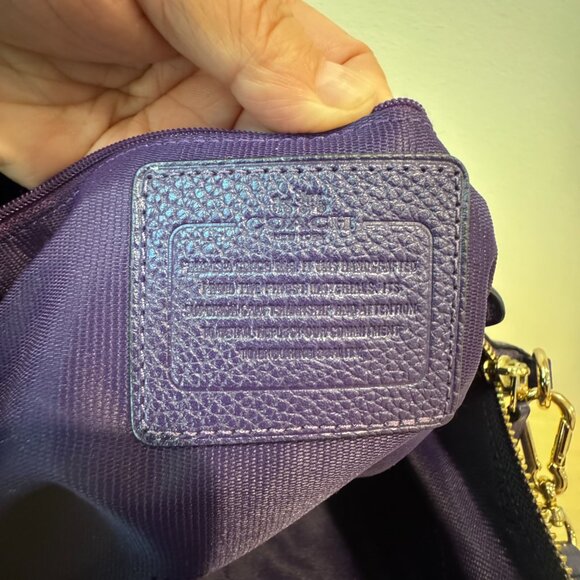 Coach Kelsey Pebbled Leather Satchel | Purple Violet | Crossbody Option 💜 - Picture 10 of 15